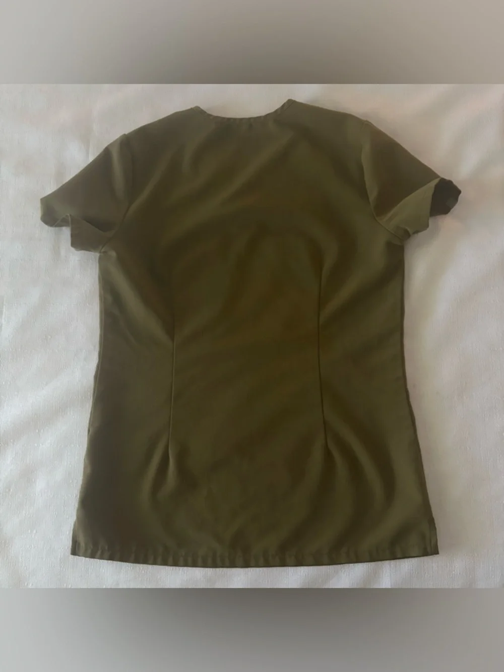 FIGS Catarina 1 Pocket Scrub Top Olive Green XXS euc - Picture 2 of 8